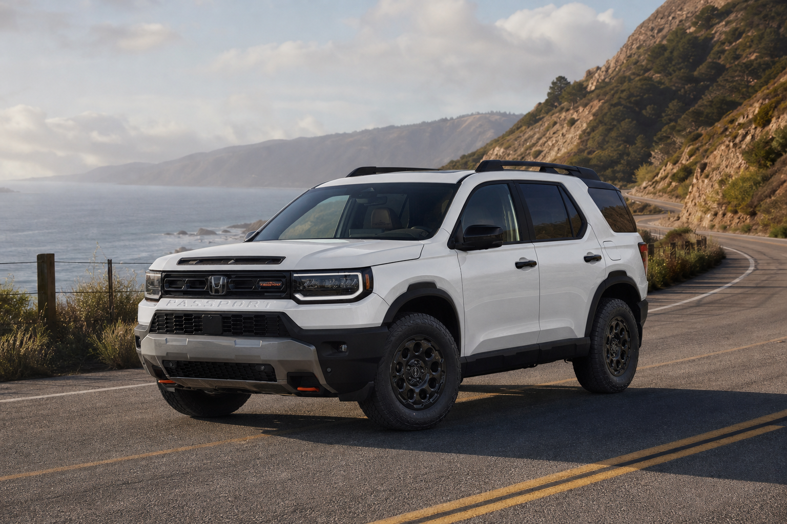 2026 Honda Passport TrailSport Elite Blackout in Platinum White Pearl