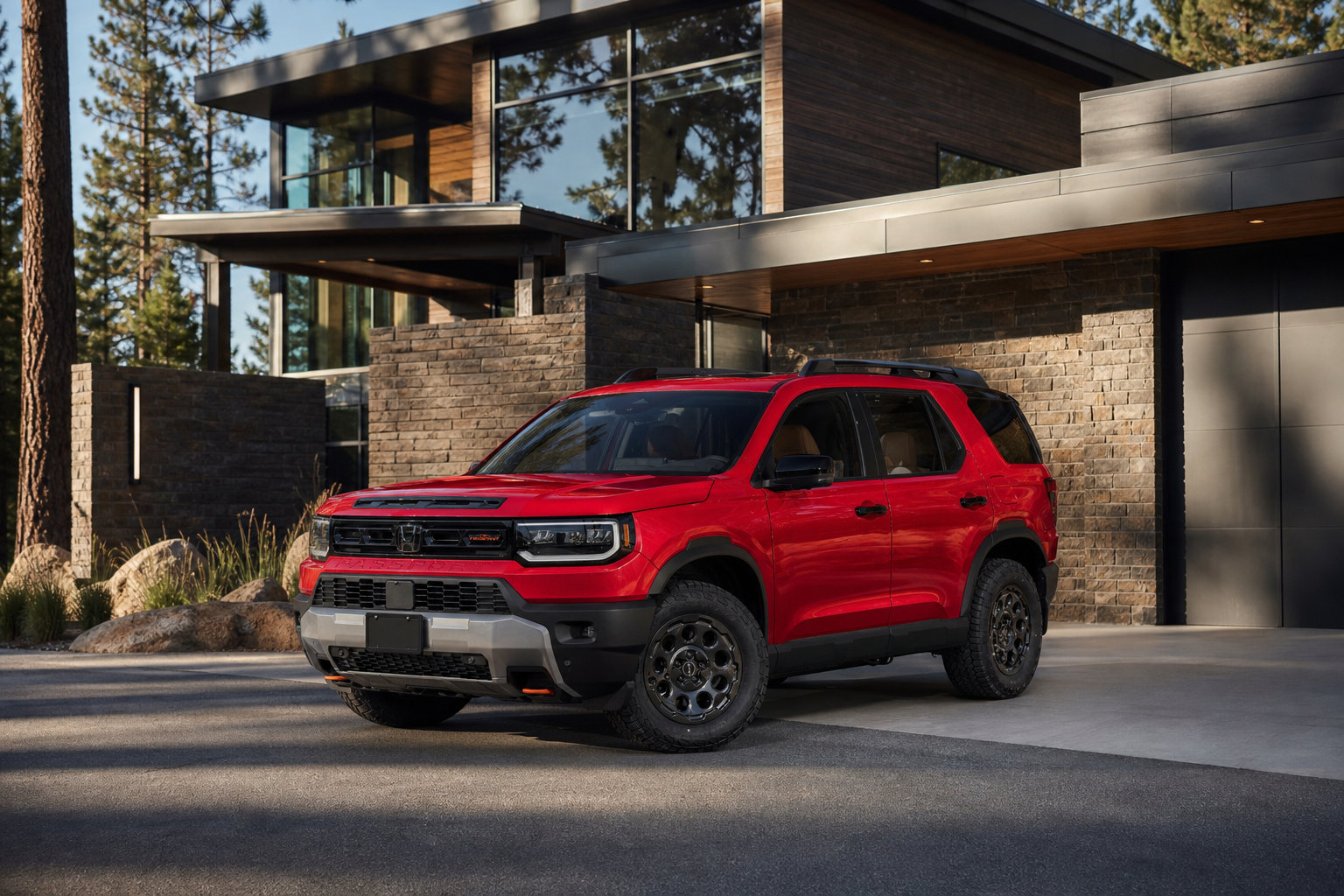 2026 Honda Passport TrailSport Elite Blackout in Radiant Red Metallic II